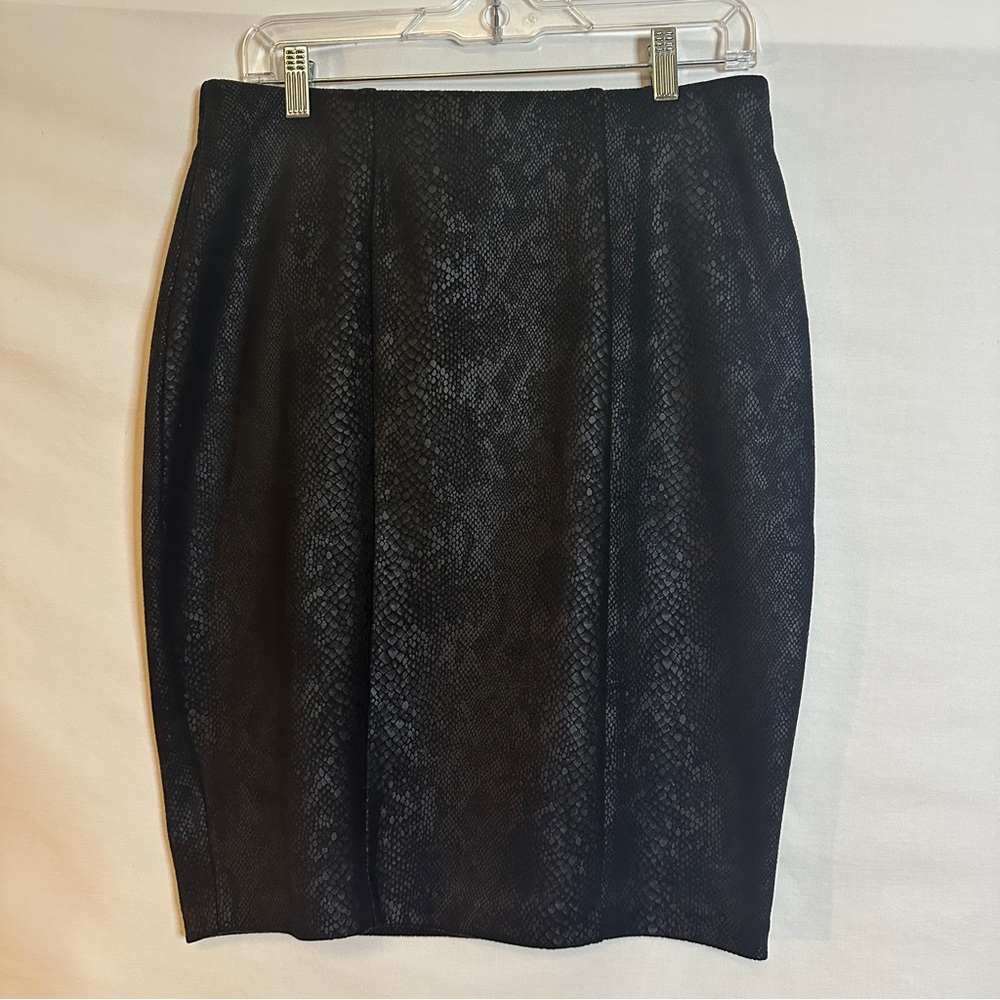 Forsyth Faux Suede Animal Print Pencil Skirt, Duette, Size M